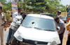 Vehicle of cattle smugglers meet with accident; miscreants flee